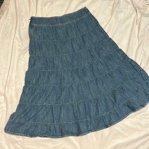 Tiered Jean Skirt
